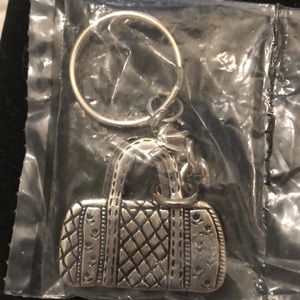 Brand new silver purse keychain